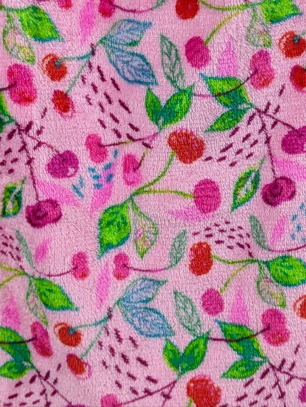 Berkshire Daydream Etta Vee Fleece Lounge Pant Cherries Print Vibrant Pink M NWT - Picture 8 of 9